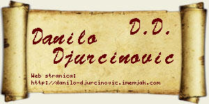 Danilo Đurčinović vizit kartica